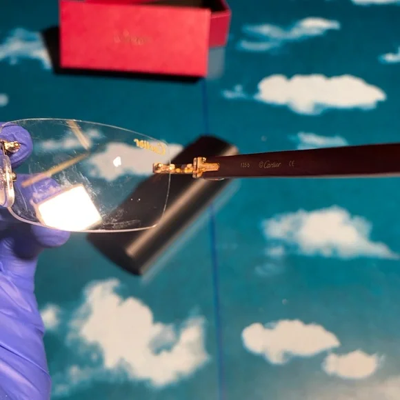 Cartier Rectangle Frame Rimless Glasses - Picture 7 of 7